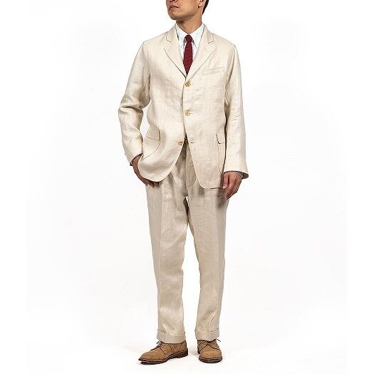 WORKERS(ワーカーズ)~IVY Blazer, French Linen Herringbone Ecru~
