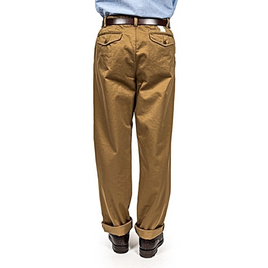 WORKERS(ワーカーズ)~Officer Trousers, 2 Tuck, USMC Khaki, 10 oz Chino~