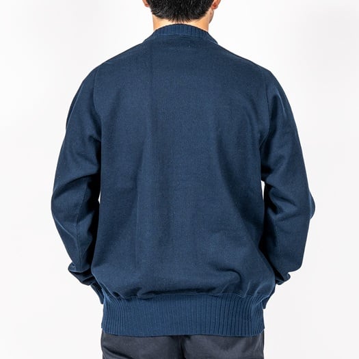 WORKERS(ワーカーズ)~Cotton Saddle Shoulder Sweater, Navy~