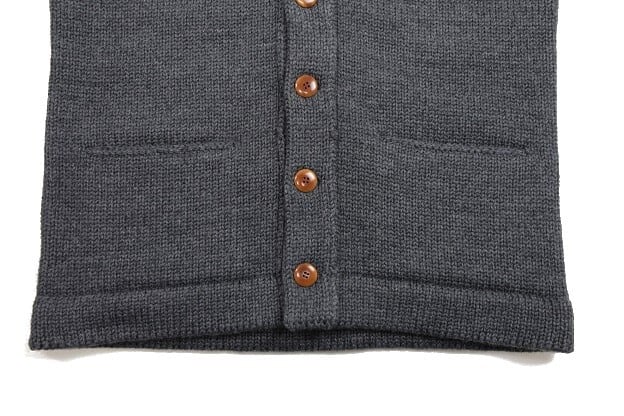 "TURNED DOWN COLLAR" SWEATER COAT