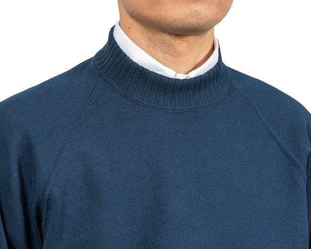 【WORKERS】Raglan Cotton Sweater Navy
