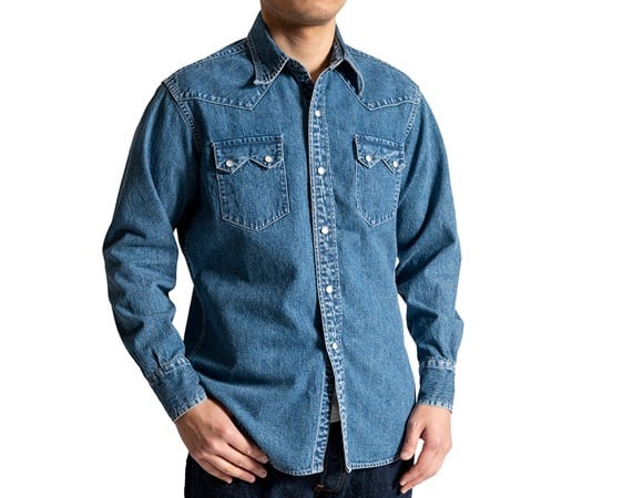 WORKERS(ワーカーズ)~Cats Family Western Shirt, 9.5 oz Indigo Denim, Washed~