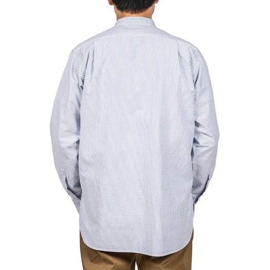 WORKERS(ワーカーズ)~Band Collar Shirt, Supima OX, Stripe~