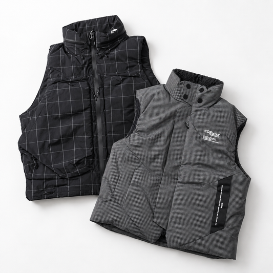 CMF OUTDOOR GARMENTの2つのベスト。NOMAD DOWN VESTとKILTIC VEST
