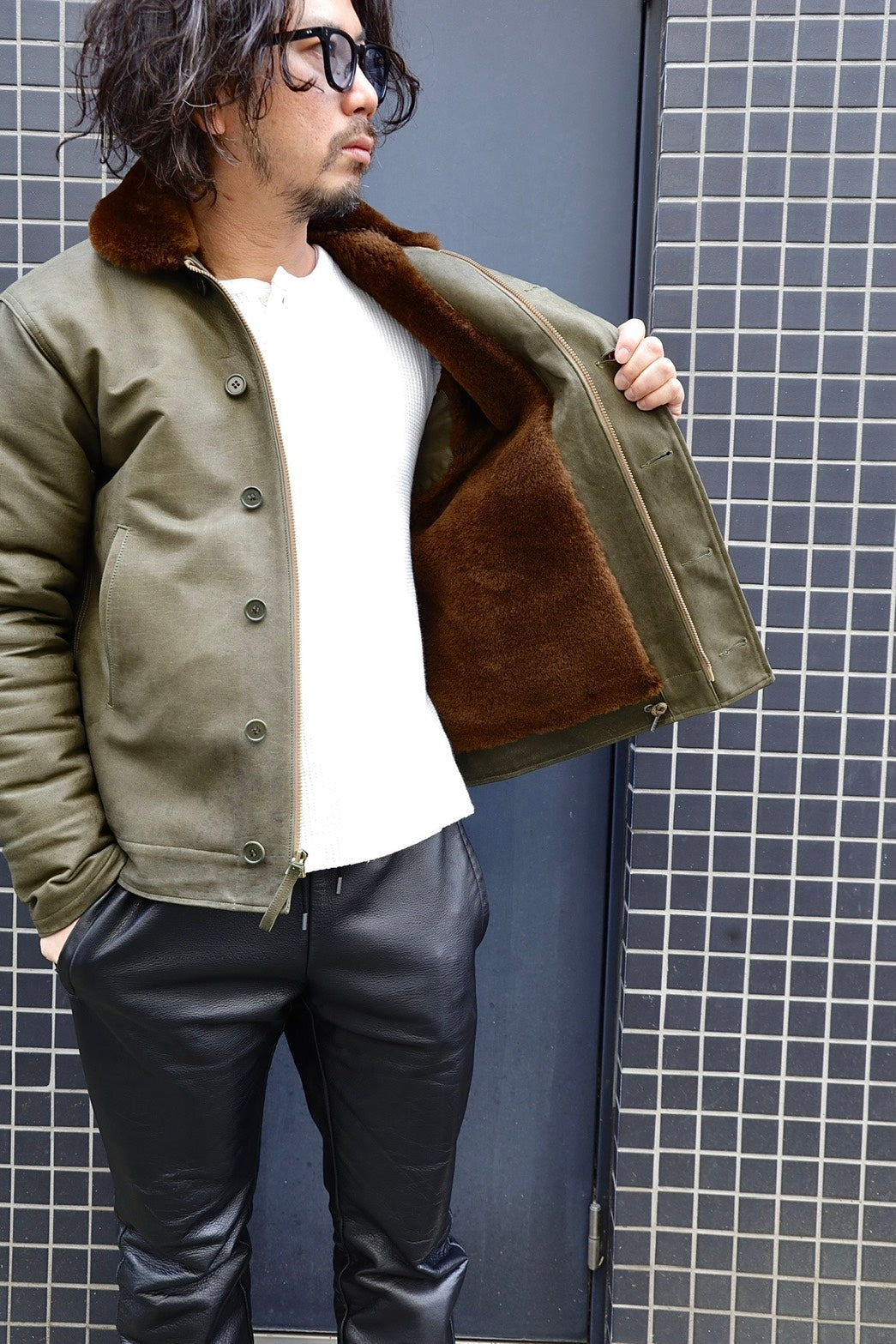 C-WORKS “Scope”究極のALL LEATHER N-1 DECK JACKET