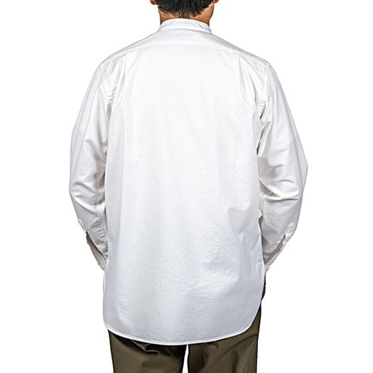 WORKERS(ワーカーズ)～Band Collar Shirt, Supima OX, White～