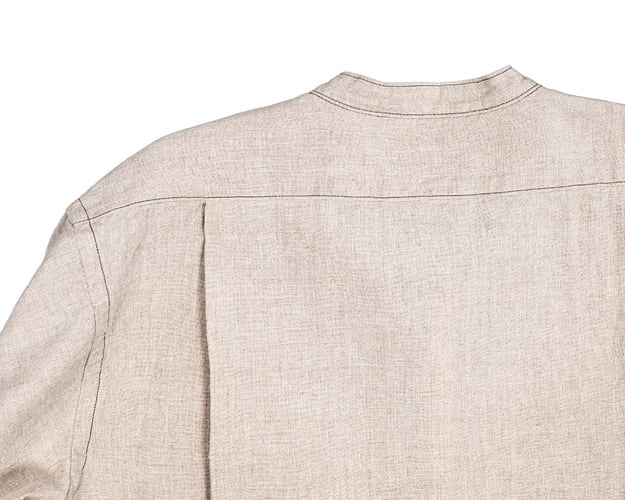 WORKERS(ワーカーズ)～Band Collar Shirt, Ecru Linen～