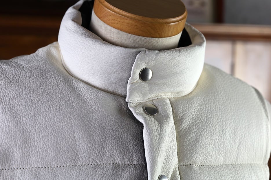 FINE CREEK & CO(ファインクリークアンドコー)～Law Deerskin Vest White～