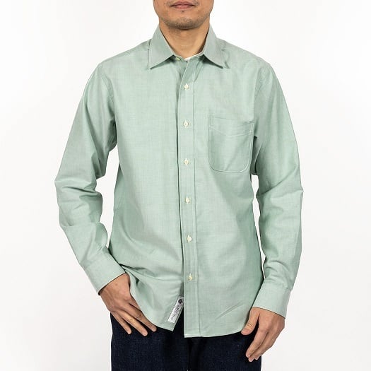 WORKERS(ワーカーズ)～Modified Wide Spread Shirt, American Sea Island Cotton OX, Green～