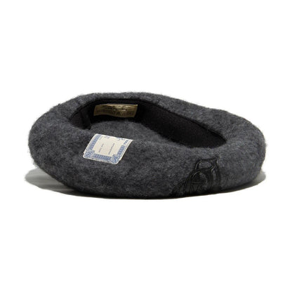 THE H.W.DOG & Co. (ドッグアンドコー) ～LEATHER WAPPEN FLUFFY BERET - Gray～
