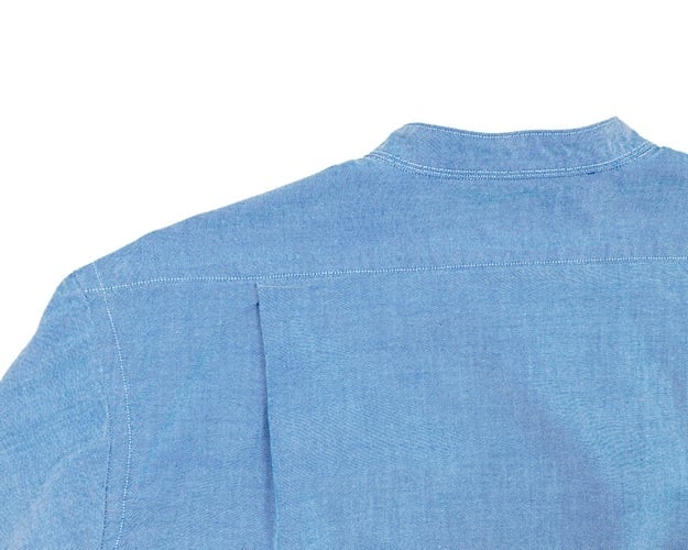WORKERS(ワーカーズ)～Band Collar Shirt, Supima OX, Blue Pale～