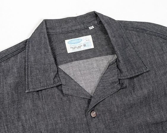 WORKERS(ワーカーズ)～Open Collar Shirt, 6 oz Black Denim～