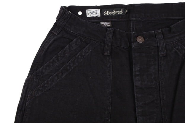 FREEWHEELERS(フリーホイーラーズ)～"CHOPPER BUILDER" WORK TROUSERS BLACK～