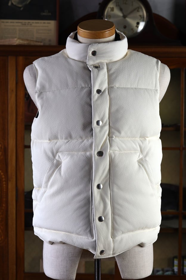 FINE CREEK & CO(ファインクリークアンドコー)～Law Deerskin Vest White～