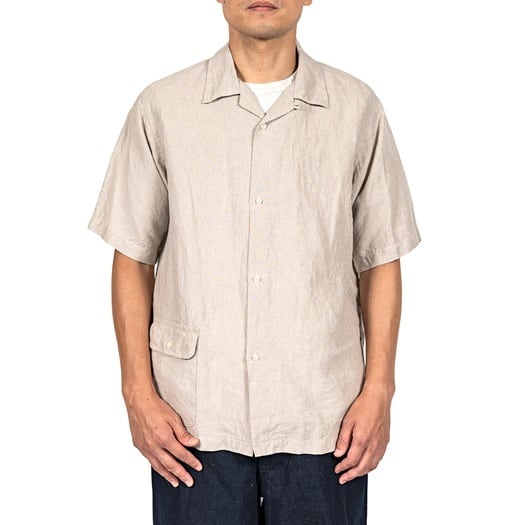 WORKERS(ワーカーズ)～Open Collar Shirt, Ecru Linen～