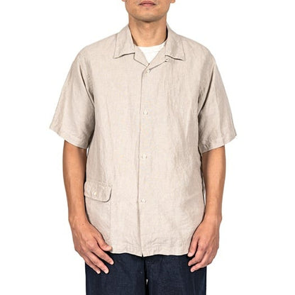 WORKERS(ワーカーズ)～Open Collar Shirt, Ecru Linen～