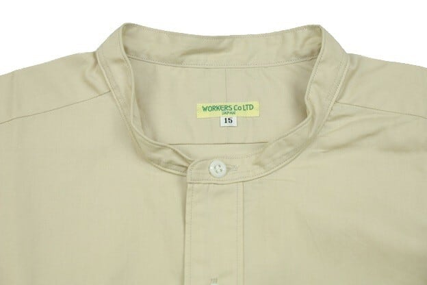 WORKERS(ワーカーズ)～Band Collar Shirt, Poplin, Beige～