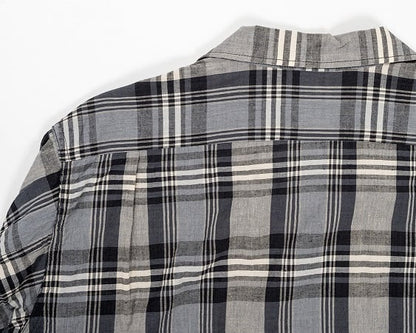 WORKERS(ワーカーズ)～Open Collar Shirt, Grey Madras～