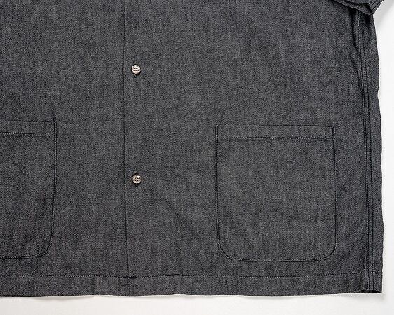 WORKERS(ワーカーズ)～Open Collar Shirt, 6 oz Black Denim～