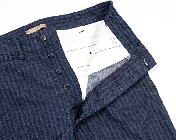 WORKERS(ワーカーズ)～Officer Trousers SlimType2 Indigo Herringbone～