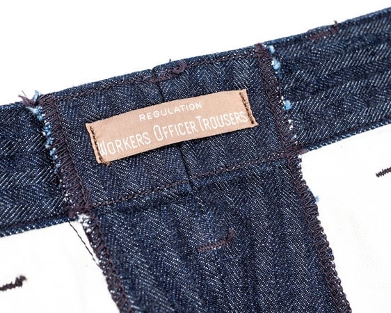 WORKERS(ワーカーズ)～Officer Trousers, Regular, Type 2, Indigo Herringbone～