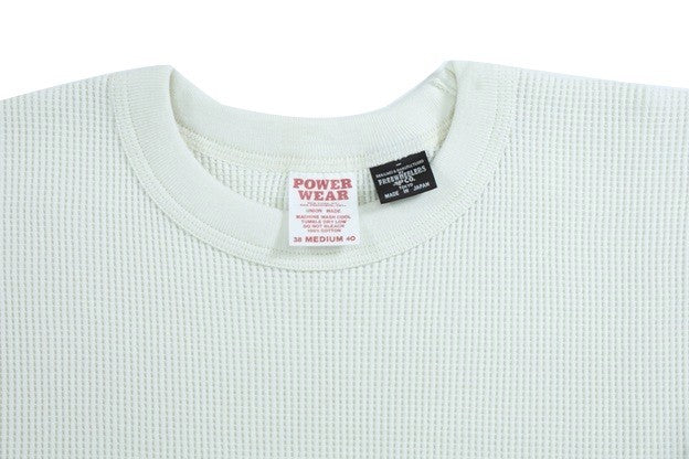 【FREEWHEELERS】"1949 BONNEVILLE" CREW NECKED THERMAL LONG SLEEVE SHIRT IVORY