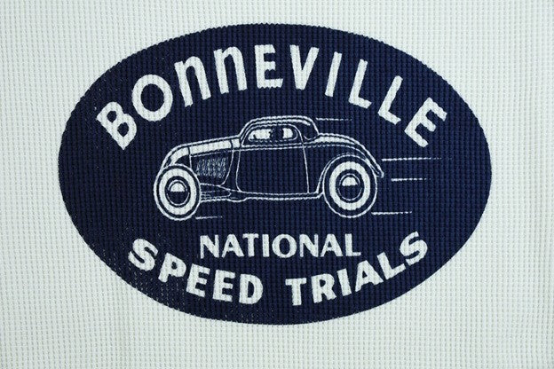 【FREEWHEELERS】"1949 BONNEVILLE" CREW NECKED THERMAL LONG SLEEVE SHIRT IVORY