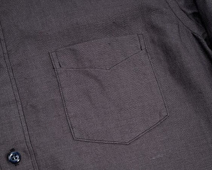 WORKERS(ワーカーズ)～Band Collar Shirt, Black Linen～