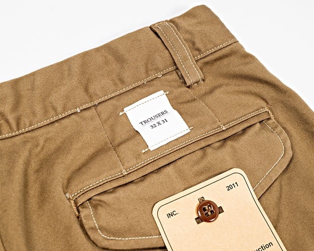 WORKERS(ワーカーズ)～Officer Trousers, 2 Tuck, USMC Khaki, 10 oz Chino～