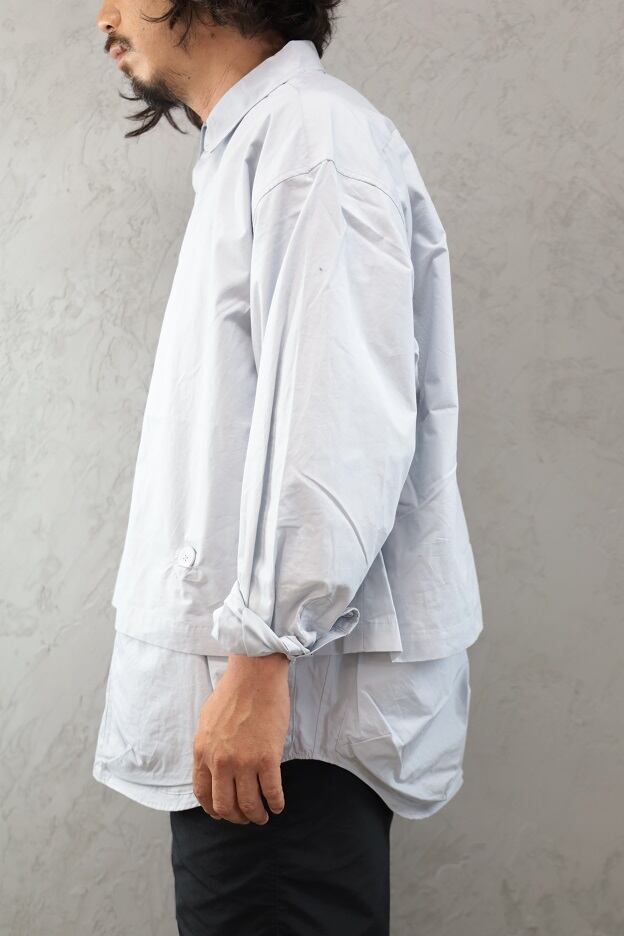 COMFY(コムフィ)～NEWSPAPER SHIRTS SMOKE BLUE～