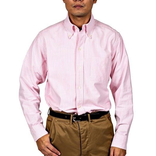 WORKERS(ワーカーズ)～Modified 6 Button BD, Supima OX, Stripe, Pink～