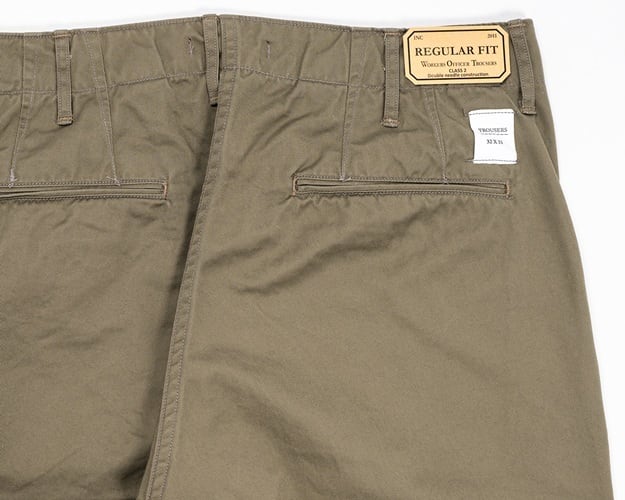WORKERS(ワーカーズ)～Officer Trousers, Regular Fit, 8 oz Hunter Green Chino～