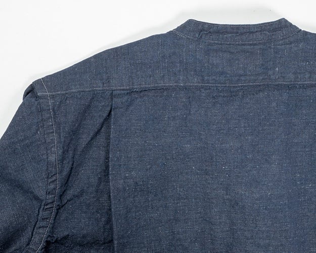 WORKERS(ワーカーズ)～Band Collar Shirt, Indigo Cotton Linen～