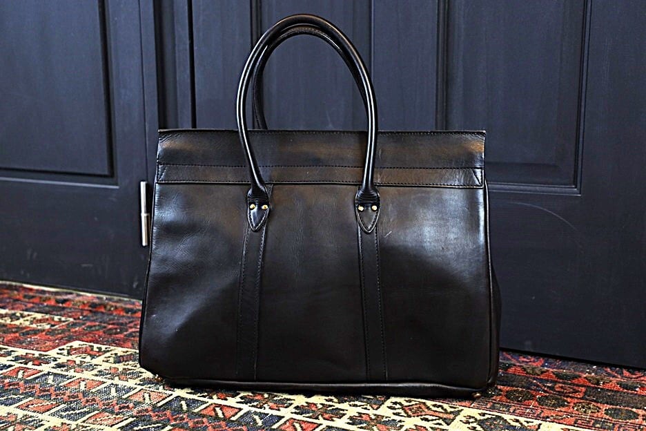 VASCO(ヴァスコ)～LEATHER SADDLE TOTE BAG BLACK～