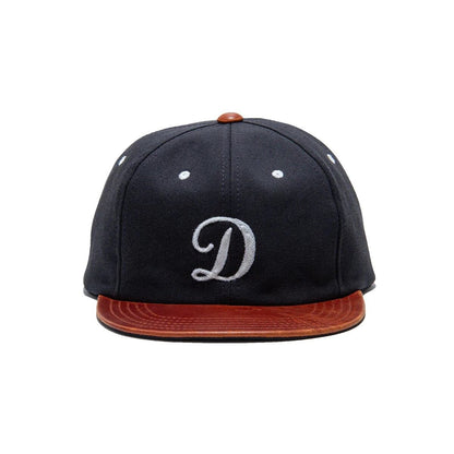 THE H.W.DOG & Co.(ドッグアンドコー)～2 TONE LEATHER COTTON CAP - Navy～