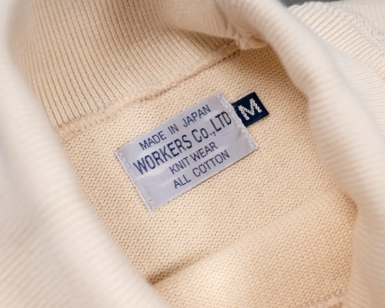 WORKERS(ワーカーズ)～Cotton RAF Sweater, White～