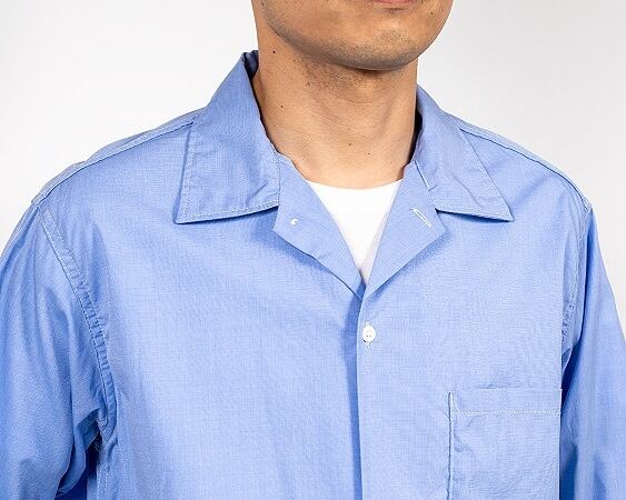 WORKERS(ワーカーズ)～Open Collar Shirt, Blue Broadcloth～