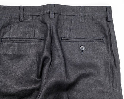 WORKERS(ワーカーズ)～Moonglow Trousers 21, French Linen Herringbone, Black～