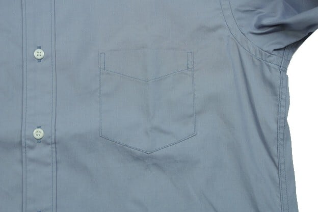 WORKERS(ワーカーズ)～Band Collar Shirt, Poplin, Blue Grey～