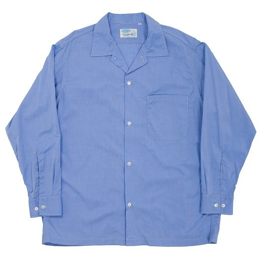 WORKERS(ワーカーズ)～Open Collar Shirt, Blue Broadcloth～