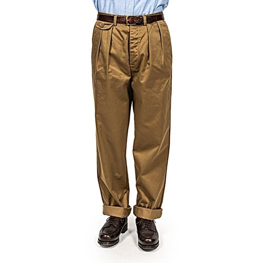 WORKERS(ワーカーズ)～Officer Trousers, 2 Tuck, USMC Khaki, 10 oz Chino～