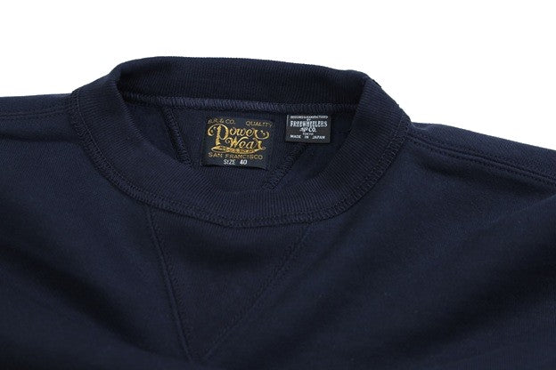 【FREEWHEELERS】"30s DOUBLE V SET-IN SLEEVE SWEAT SHIRT" JET NAVY