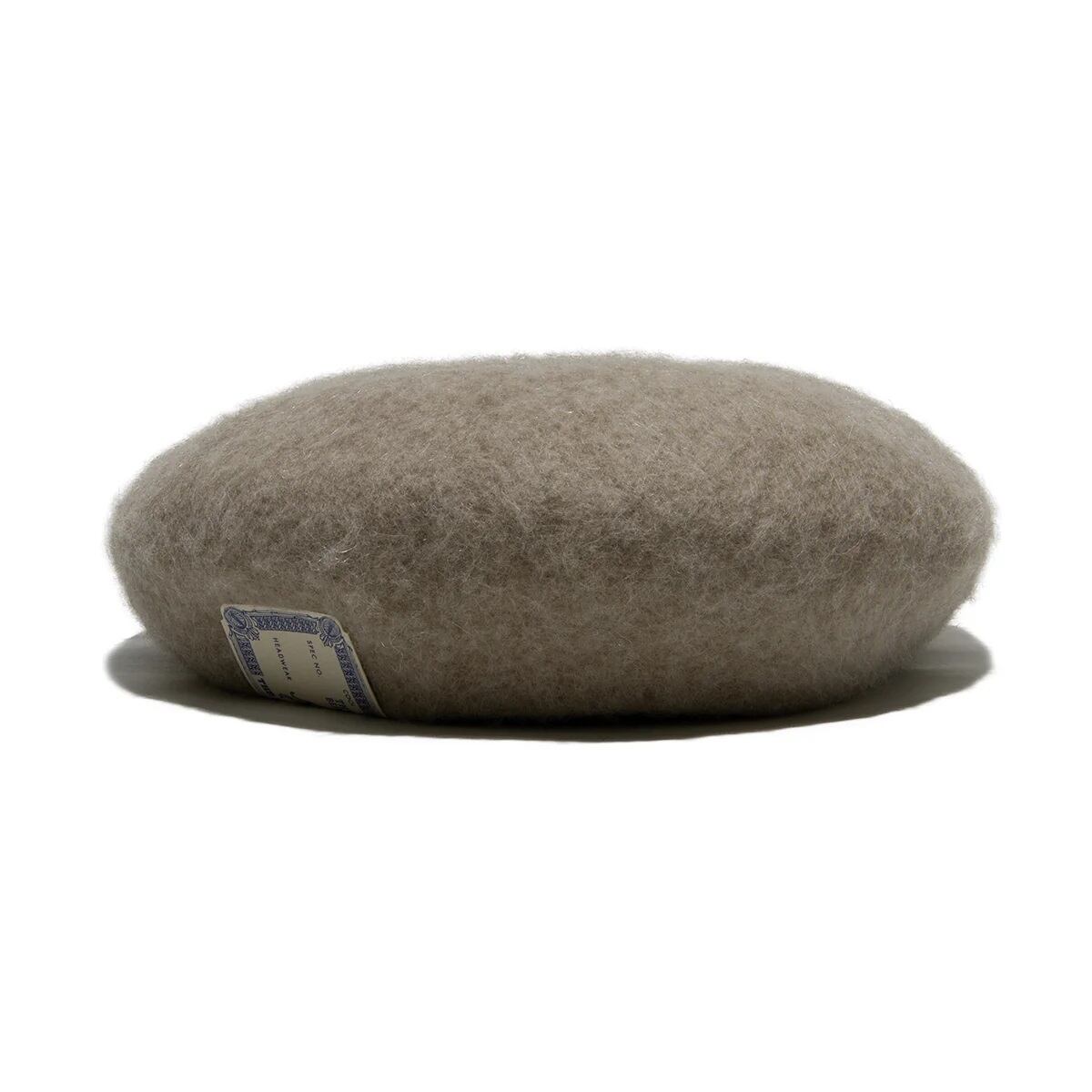 THE H.W.DOG & Co. (ドッグアンドコー) ～LEATHER WAPPEN FLUFFY BERET - Beige～