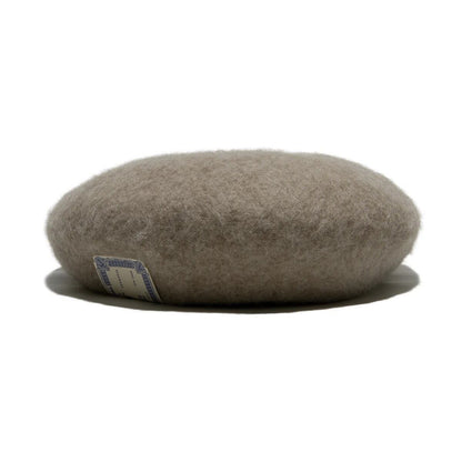 THE H.W.DOG & Co. (ドッグアンドコー) ～LEATHER WAPPEN FLUFFY BERET - Beige～