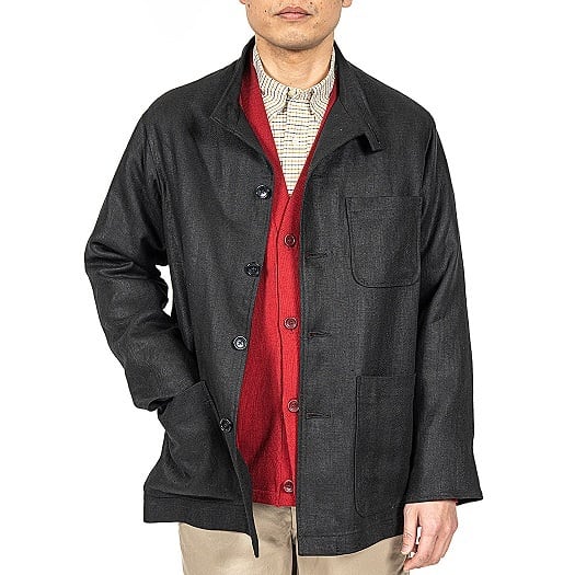 WORKERS(ワーカーズ)～Forestier French Linen Herringbone, Black～