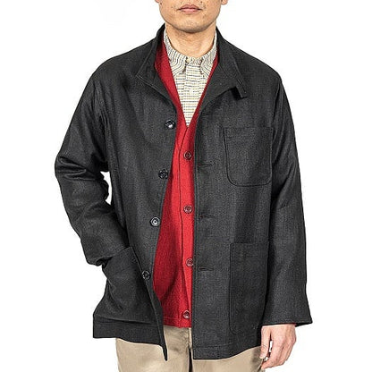 WORKERS(ワーカーズ)～Forestier French Linen Herringbone, Black～