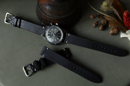 VASCO（ヴァスコ） ～ LEATHER WATCH BAND ～ Black