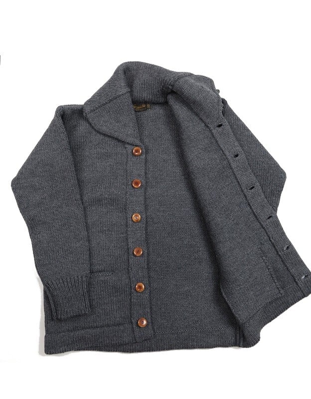 "TURNED DOWN COLLAR" SWEATER COAT
