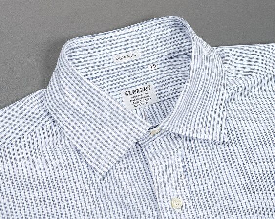 WORKERS(ワーカーズ)～Modified Wide Spread Shirt, Stripe Supima OX～