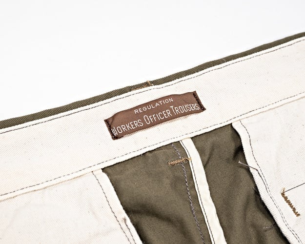 WORKERS(ワーカーズ)～Officer Trousers, 2 Tuck, 8 oz Hunter Green Chino～